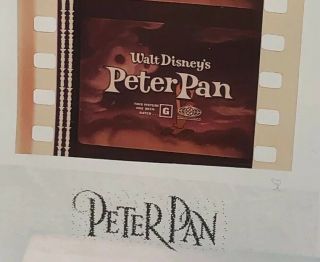 Walt Disney’s Peter Pan Authentic Animation Movie/film 5 - Cells Strip Title Frame