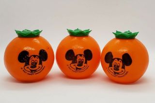 Vintage Walt Disney Productions Orange Mickey Mouse Juice Cup Sippy Takes Straw