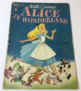 1951 Comic Four Color 331 Walt Disney Alice In Wonderland