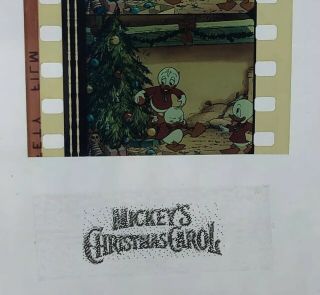 Disney 35mm Animation Cell 5 - Frames Mickey’s Christmas Carol Huey,  Dewey & Louie