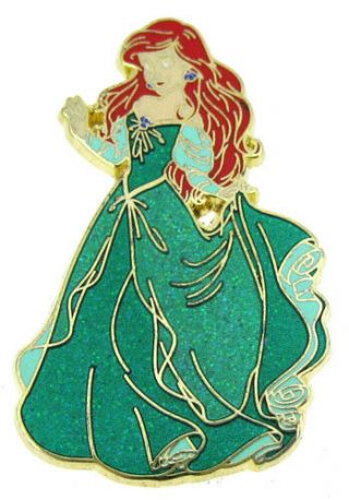 2012 Disney Princess Ariel Glitter Dress The Little Mermaid Pin