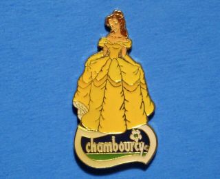 Chambourcy Ad - Beauty And The Beast Movie - Disney - Vintage Lapel & Hat Pin