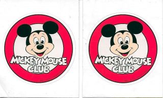 Mickey Mouse Club Stickers (2) 1970s?