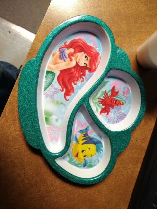 Disney Store Ariel Little Mermaid Divide Plate
