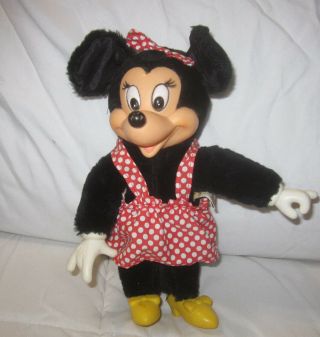 Vintage Disney Store Minnie Mouse Plush Stuffed Doll Toy 3529