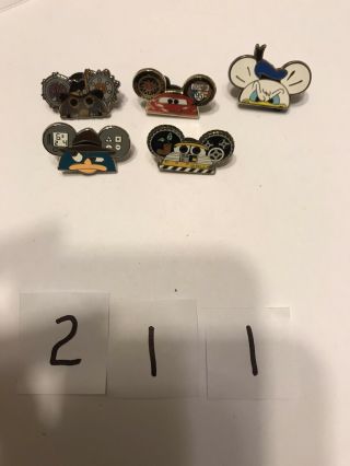 Disney Collectible Trading Pins.  5 Piece Character Mickey Ears