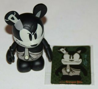 Disney Vinylmation 3 " Villains Series 1 Pete 1928 Steamboat Willie With Card
