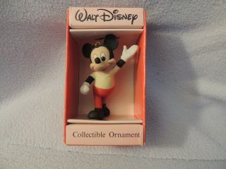 Mickey Mouse Ornament Vintage Walt Disney Collectible Schmid Porcelain Orig.  Box