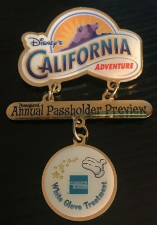 Disney California Adventure Annual Passholder Preview Pin 2001 Disneyland Resort