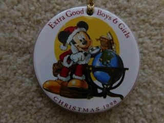 1998 Disney " Extra Good Boys And Girls " Ceramic Xmas - Ornament - Robert Tanenbaum