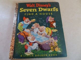 Seven Dwarfs Find A House,  A Little Golden Book,  1952 (vintage Disney)