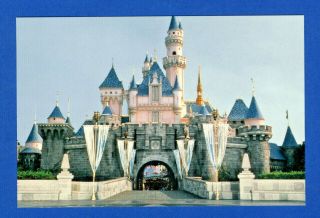 Postcard Disneyland Cross Over Through The Archways Of Sleeping Beauty Castle.  P