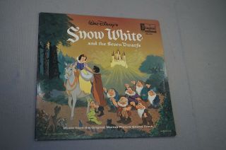 Vintage Walt Disney Snow White And Seven Dwarfs 33 1/3 Rpm Record Album