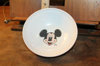 Vintage Walt Disney Productions Mickey Mouse Plastic Bowl 5 - 3/4 "