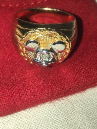 Vintage Walt Disney Production Mickey Mouse Ring 3d Ring