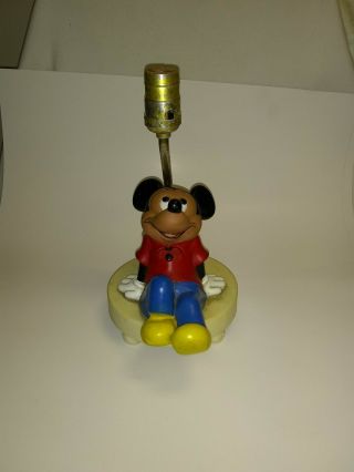 Vintage 1979 Walt Disney Mickey Mouse Child Nursery Night Light Lamp