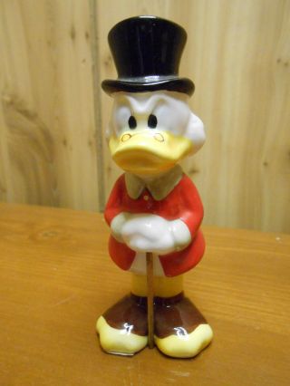 Vintage Disney Scrooge Mcduck Porcelain Ceramic Figurine Cond