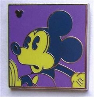 Neon Purple & Yellow Mickey Warhol Hidden Mickey Cast Lanyard Disney Pin