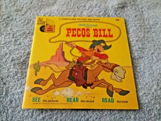 Walt Disney Pecos Bill Book And Record 1970; 33 1/3 Rpm; 24 Pages