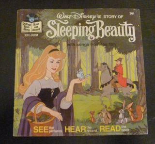 Vintage Walt Disney Sleeping Beauty Read - Along Book And Record (33 1/2 Rpm)