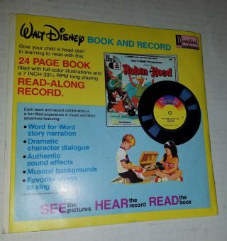 1973 Robin Hood 24 Page Read - Along Book & 33&1/3 RPM Record - Walt Disney Prods 3