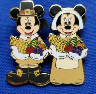 Wdw - Mickey & Minnie Mouse Pilgrims Thanksgiving - Disney Pin