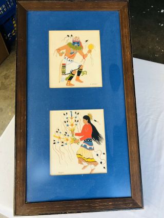 Rare Navajo Double Painting Harrison Begay Painting In Mexico
