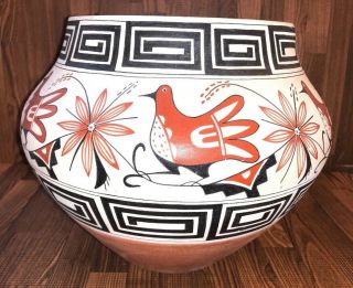 Large Jemez Pueblo Pottery Pot Signed Mary T.  Madalena Native American