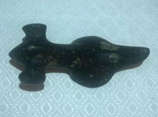 Rare Black Hard Stone Pop Eyed Birdstone Indian Artifact Ex.  A.  Selder