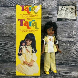 Vintage 1976 Ideal 16 " African American Crissy Doll Tara Box Paperwork Hair Wrap