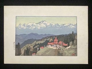 Hiroshi Yoshida Japanese Woodblock Print Darjeeling