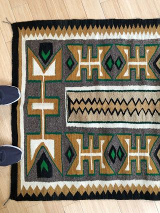 Southwestern Navajo Native American Weaving Rug Textile 70 X 39” 2