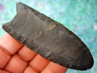 Fine 3 5/16 Inch Ohio Clovis Point With Butler Arrowheads Artifacts
