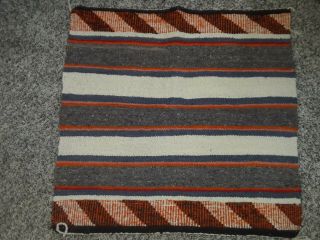 Vintage Navajo Wool Saddle Blanket 31 " X 30 " 1960s
