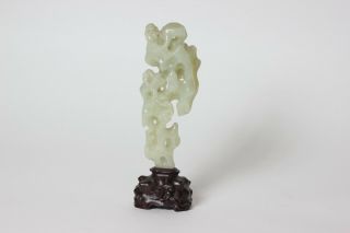 Chinese Carved Jade Scholars Stone Sculpture With Monkeys,  China