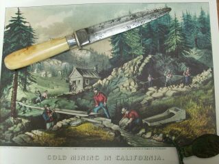 American Antique Bowie Knife Will & Finck - California Gold Rush - San Francisco