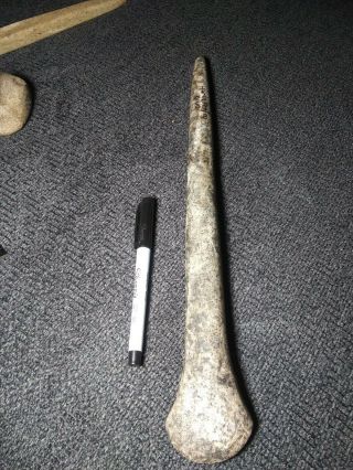 Indian Artifact G10 Fine 20 " Hardstone Rattail Spud Spattulate Hamilton Co Ohio