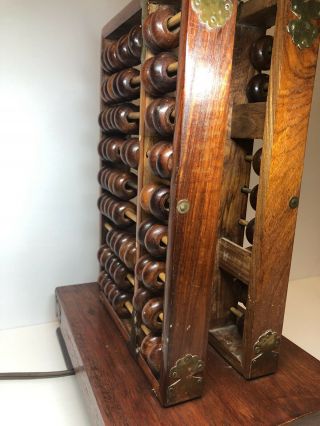Lotus - Flower Brand? (2) 9 RODS 63 BEADS ABACUS Lamp with metal rod. 2