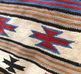 Antique Navajo Rug Saddle Blanket Native American Indian Weaving Tapestry