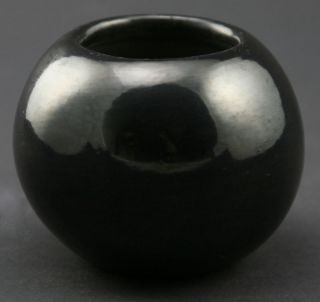 Maria Martinez (1887 - 1980) - San Ildefonso Black Polished Jar,  C.  1960