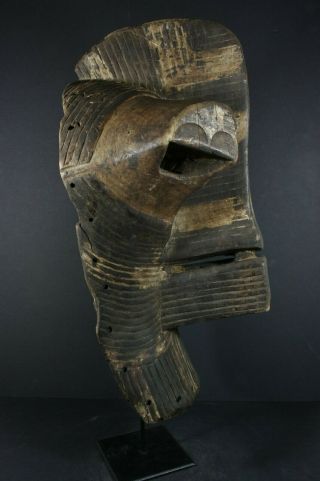 Large African male KIFWEBE mask - SONGYE tribe - D.  R Congo,  TRIBAL ART PRIMITIVE 3