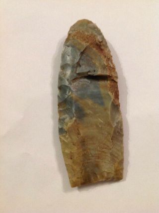 Incredible 3 1/2 " Blue - Gray Clovis Penters Chert Paleo Indian Arrowhead Spear