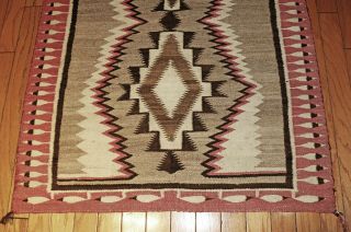 A Rare Historic Authentic Navajo Pictorial Red Mesa Rug or Blanket 41 