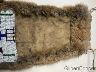 SIOUX BEAVER TRIMMED AND BEADED PIPE BAG 3