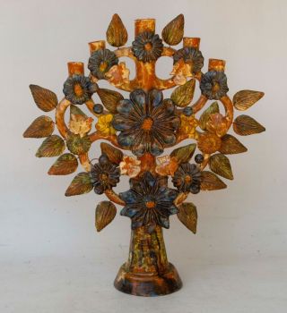 22 1/2 " Mexican Folk Art Pottery Ceramic Arbol De Vida Tree Of Life Huge