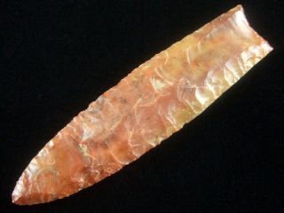 Fine Authentic 5 7/8 Inch Grade 10 Ohio Clovis Point With Indian Arrowheads