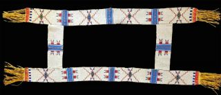 Lakota Sioux Beaded & Quilled Saddle Blanket C.  1890s