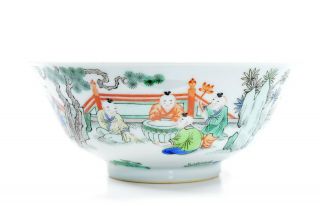 A Very Fine Chinese Famille Verte Porcelain Bowl 3