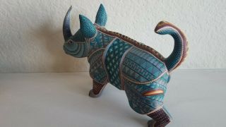 Alebrijes Oaxaca Master Carving Nestor Melchor Rhinoceros 3