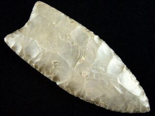 Fine Authentic 4 1/8 Inch Kentucky Clovis Point With Indian Arrowheads